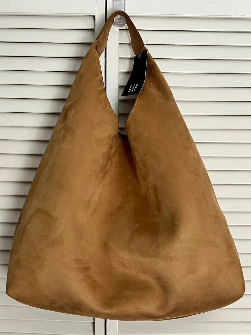 NWT GAP Vegan Suede Slouchy Tote  (Honey Brown )